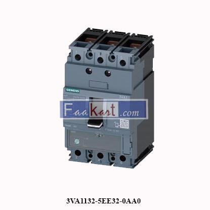 Picture of 3VA1132-5EE32-0AA0 SIEMENS Circuit breaker 3VA1 IEC frame 160 breaking capacity class M Icu=55kA @ 415V 3-pole