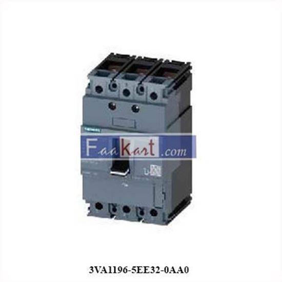 Picture of 3VA1196-5EE32-0AA0 SIEMENS Circuit breaker 3VA1 IEC frame 160 breaking capacity class M Icu=55kA @ 415V 3-pole