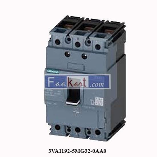 Picture of 3VA1192-5MG32-0AA0 SIEMENS Circuit breaker 3VA1 IEC frame 160 breaking capacity class M Icu=55kA @ 415V 3-pole