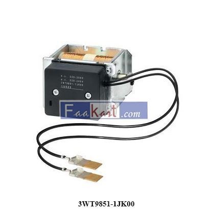 Picture of 3WT9851-1JK00 SIEMENS shunt release for auxiliary release (F1+F2) and closing solenoid "Y" rated control supply voltage 50/60Hz 220...240V AC 220...250V DC