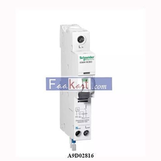 Picture of A9D02816  Schneider Electric  Acti9 - iC60H RCBO - 1P+Ns - C curve - 16 A - 30 mA - 10000 A - 240 V