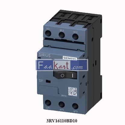 Picture of 3RV1611-0BD10 SIEMENS Circuit breaker size S00 for fuse