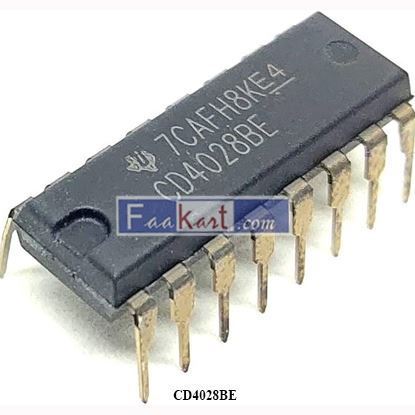 Picture of CD4028BE  TEXAS INSTRUMENTS  BCD to Decimal Decoder