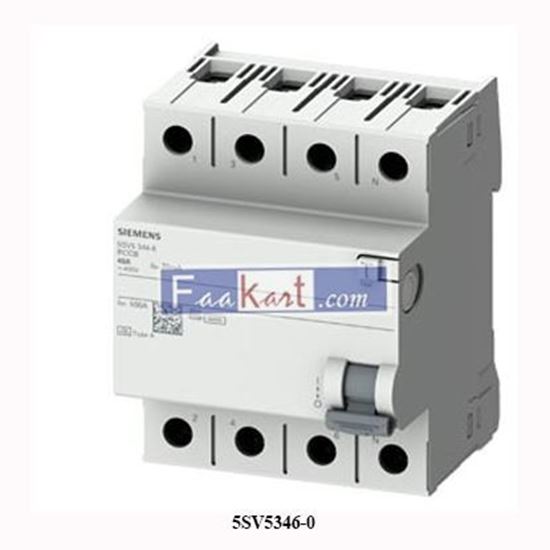 Picture of 5SV5346-0 SIEMENS Residual current operated circuit breaker