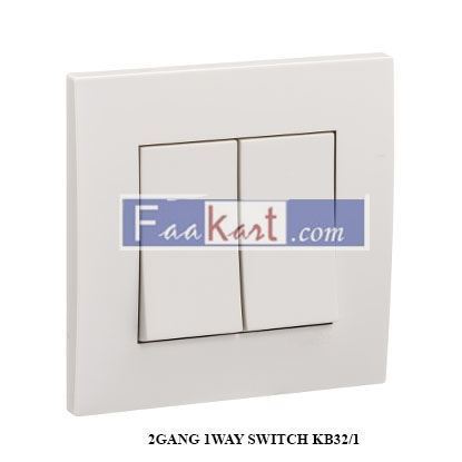 Picture of 2GANG 1WAY SWITCH KB32/1   SCHNEIDER  Vivace   Switch - white