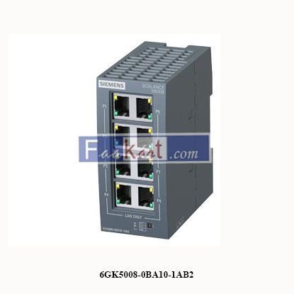 Picture of 6GK5008-0BA10-1AB2  SIEMENS  SCALANCE XB008 Unmanaged Industrial Ethernet Switch