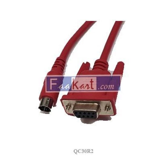 Picture of QC30R2  PLC Q Series CPU Programming cable for RS232 or A9GT-RS2, mini DIN6P-Dsub9P, 3m