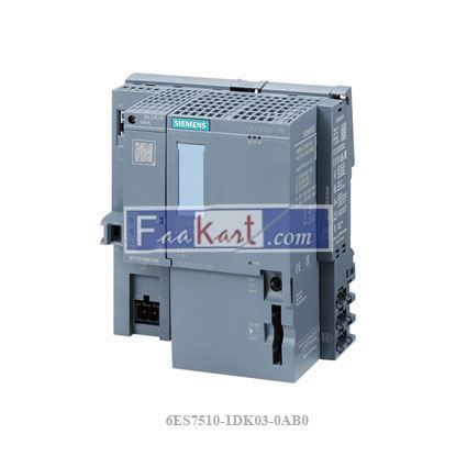 Picture of 6ES7510-1DK03-0AB0  SIEMENS  PLC CPU for Use with ET 200SP, 24 V Supply, 1-Input, Digital Input