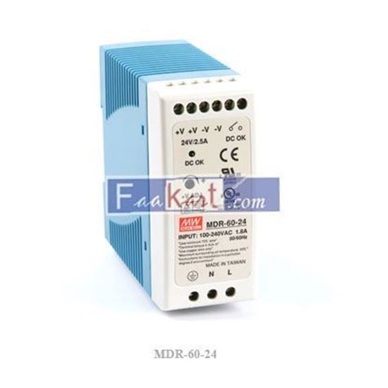 Picture of MDR-60-24  MEAN WELL DIN Rail Power Supplies 60W 24V 2.5A