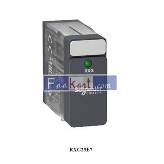 Picture of RXG23E7  SCHNEIDER  Interface plug-in relay, 5 A, 2 CO, LED, 48 V AC