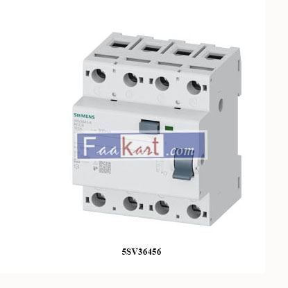 Picture of 5SV3645-6 SIEMENS Residual current operated circuit breaker