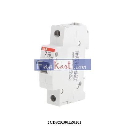 Picture of 2CDS251001R0101 ABB S201-D10 Miniature Circuit Breaker - 1P - D - 10 A