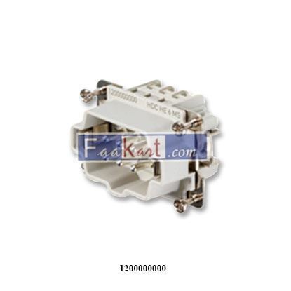 Picture of 1200000000 Weidmuller Contact Insert, 24A, Male, HE Series, 6 Contacts