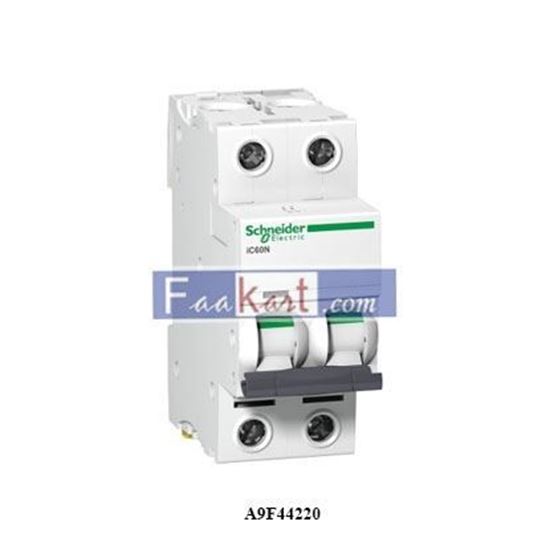 Picture of A9F44220 SCHNEIDER Acti9 iC60N 2P 20A  Miniature Circuit breaker