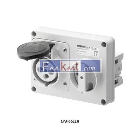 Picture of GW66110 GEWISS FIXED INTERLOCKED HORIZONTAL SOCKET