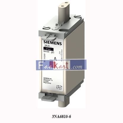 Picture of 3NA6810-6 SIEMENS LV HRC fuse element 3NA68106