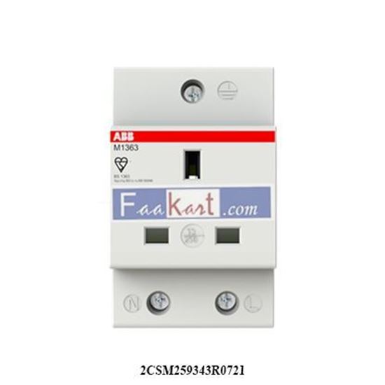 Picture of 2CSM259343R0721 ABB MODULAR SOCKET BRITISH STD 3 PIN M1363