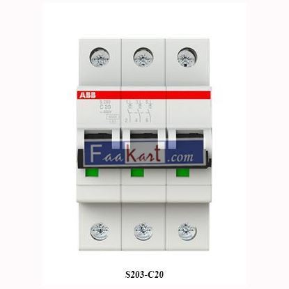 Picture of 2CDS253001R0204 ABB Miniature Circuit Breaker - S203-C20