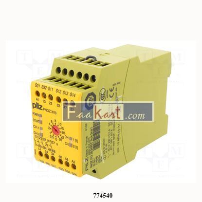 Picture of 774540  PILZ  SAFETY RELAY   (PNOZ-XV3-30/24VDC-3N/O-2N/O-T)