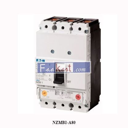 Picture of NZMB1-A80  Eaton Moeller  Circuit-breaker, 3p, 80A  259078