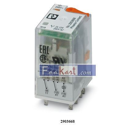 Picture of REL-IR2/L-230AC/2X21   2903668  PHOENIX CONTACT    PLUG-IN INDUSTRIAL RELAY